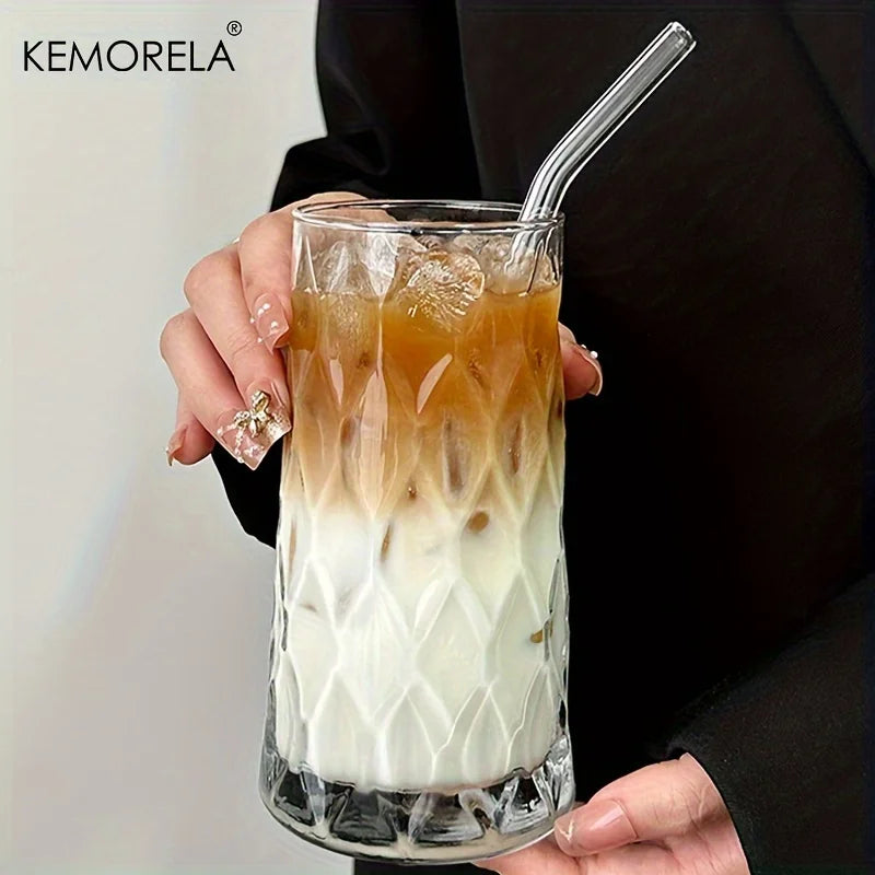 KEMORELA INS 500ML Eiskaffeebecher, ideal für Whisky, Tee, Saft, Milch und Wasser.