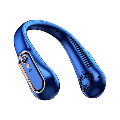 Neck Fan USB Portable Neck Fan Rechargeable Portable Cooler Neckband Bladeless~