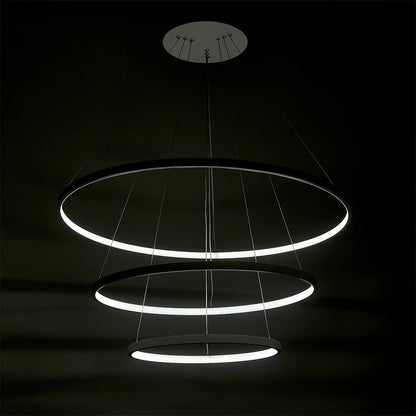 KOMORE Modern Tiered LED Ceiling Hanging Pendant Light Ceiling Lighting for Kitchen Dinning Table Hallway Entryway