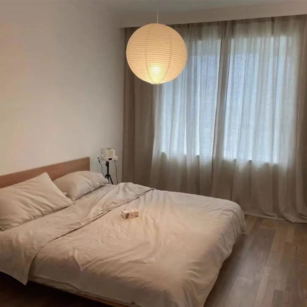 Hanging Paper Lampshade Holiday Supplies Round Modern Pendant Light Lamp Cover Classic Vintage Ceiling Light Cover Loft Bar