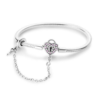 925 Sterling Silver Charm Bracelet - Leaf, Clover, Butterfly & Heart Design | 17-20cm Adjustable