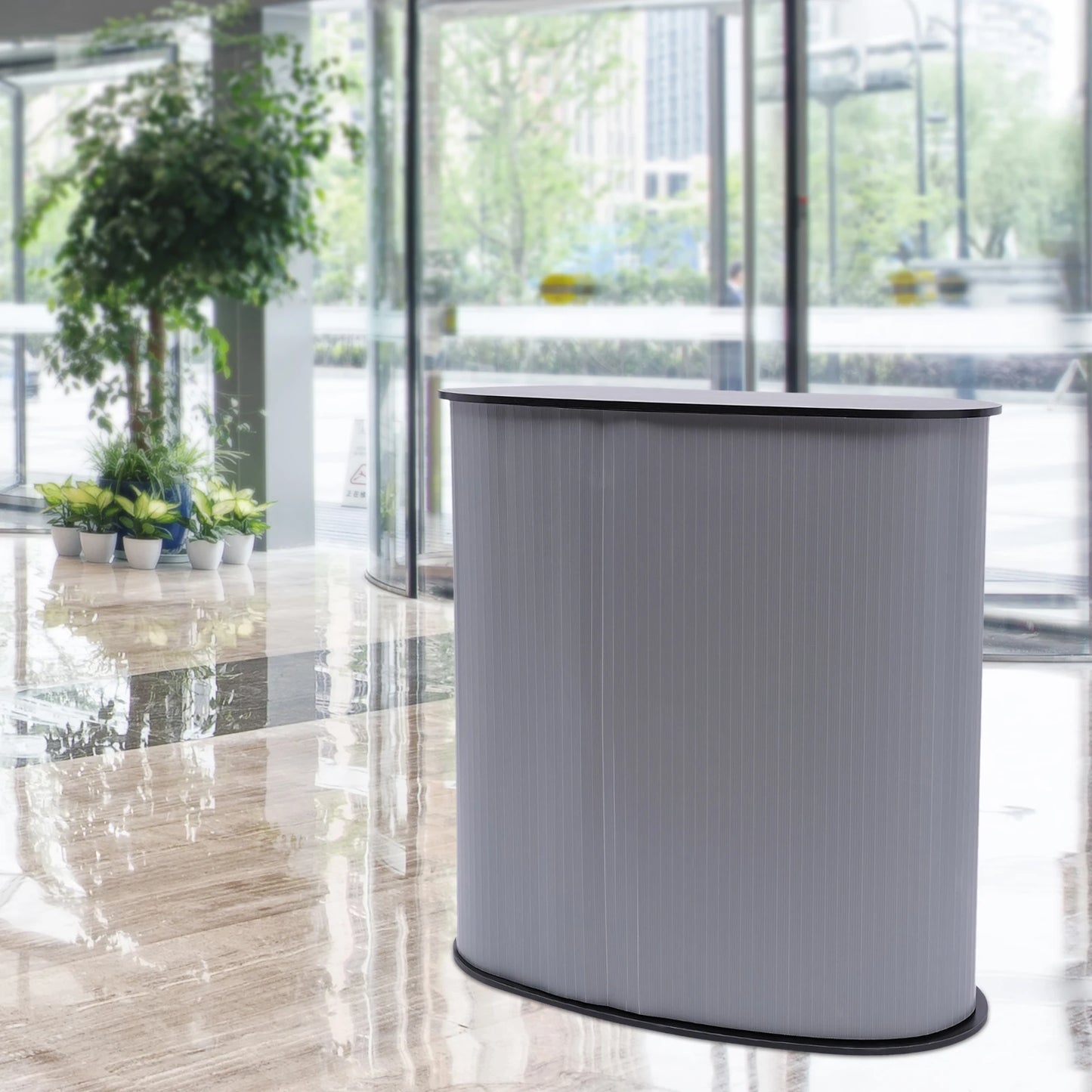 Trade Show Display Podium Table Exhibition Stand Desk Office Reception Counter Exhibition Stand Folding Front Desk