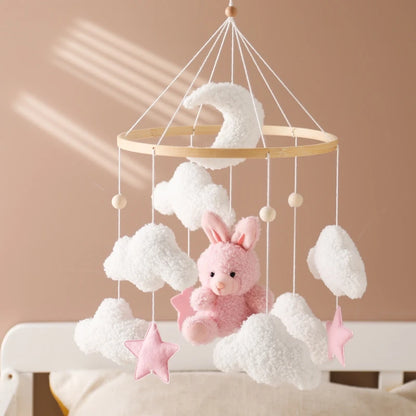 Baby Crib Mobile Bed Bell Toys Musical Rattle Educational Toys Bed Bell Newborn Mobile Bed Bell Bracket Baby Hanging Toys Holder