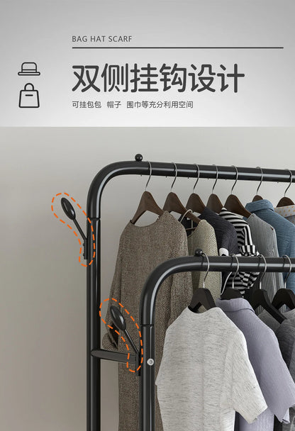 Standgarderobe Mäntel Seite Kinderzimmer Rack Wohnmöbel Garderobenständer Bodenständer Kleiderwand Kleiderbügel Kleiderbügel