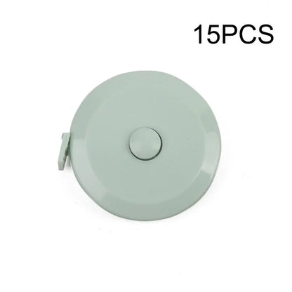 1PC/15PCS 1.5m Small Tape Measure Portable Student Soft Leather Three Measurement Clothes Automatic Recycling