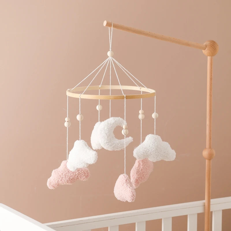Baby Crib Mobile Bed Bell Toys Musical Rattle Educational Toys Bed Bell Newborn Mobile Bed Bell Bracket Baby Hanging Toys Holder