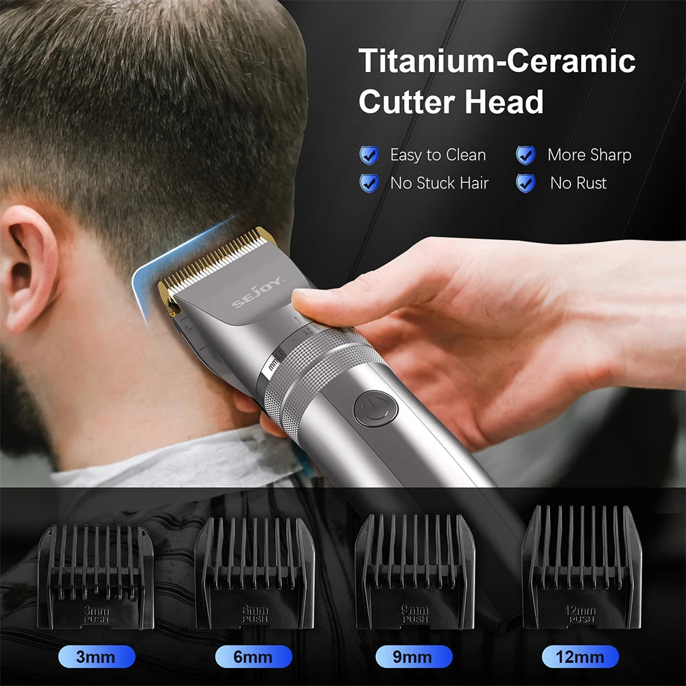 SEJOY Hair Trimmer for Men Hair Clippers for Barbers  Electric Trimmer Rechargeable Cordless Shaver (OiI Not Included)）