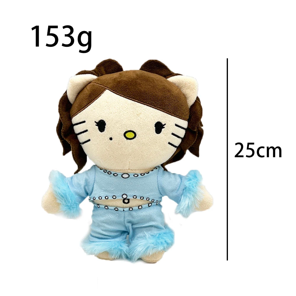 New Hello Kitty Ken Carson Rapper Trippie Taylors Plush Toy Doll with Clothes Stuffed Soft Plush Toys Fans Collect Gifts