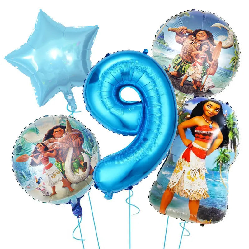 Moana 2 Birthday Party Decoration Supplie Vaiana Birthday Decoration Set Tableware Balloons Backdrop Plates Cups Baby Shower Toy