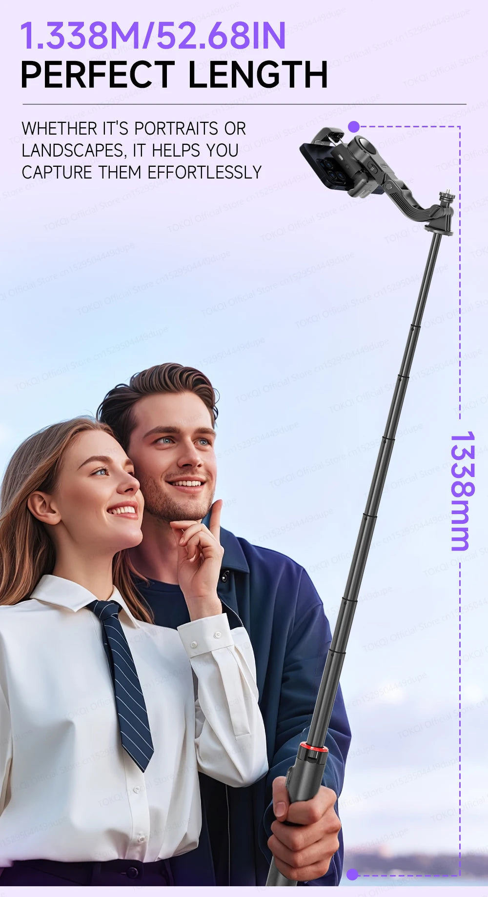 C22 AI Face Tracking Handheld Gimbal Stabiliser 360° Rotation Shoot Selfie Stick Tripod for Mobile Phone, 1/4'' Screw for Camera