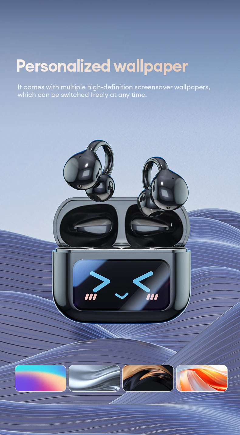 Choice HYUNDAI M100 Open Ear Gaming Earphones Sport Wireless Earbuds TWS Headset Hifi Sound Headphones With Mic For Android IOS