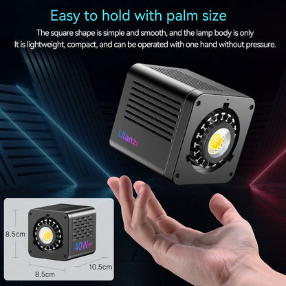 Ulanzi 40W Video Light COB Continuous Lighting Bowens Mount for Studio Video Tiktok Youtube Professional Led light photography