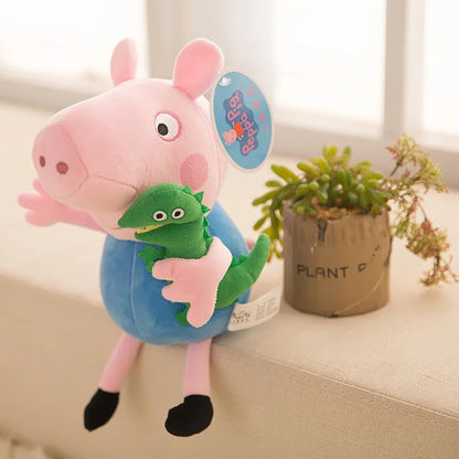 30CM Peppa Pig Toys Kawaii Piggy George Piggy Daddy Piggy Mummy Cartoon Dolls Children's Room Decoration Cushions Pillows Gifts