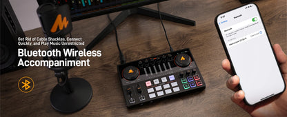 MaonoCaster E2 Gen2 Audio Interface Mixer with Dual XLR Input for Dual Podcast Live Streaming Gaming Audio Interfaces Sound Card
