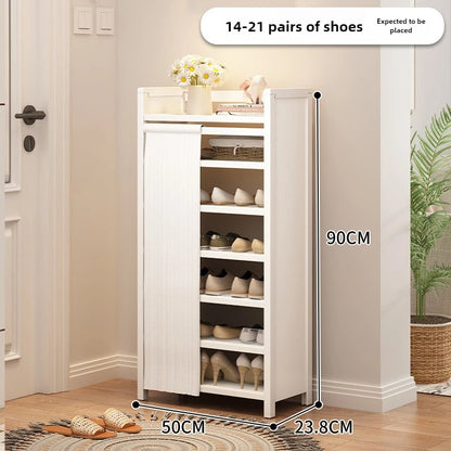 Free installation shoe rack indoor simple folding household multi-layer dustproof rental room shoe storage artifact