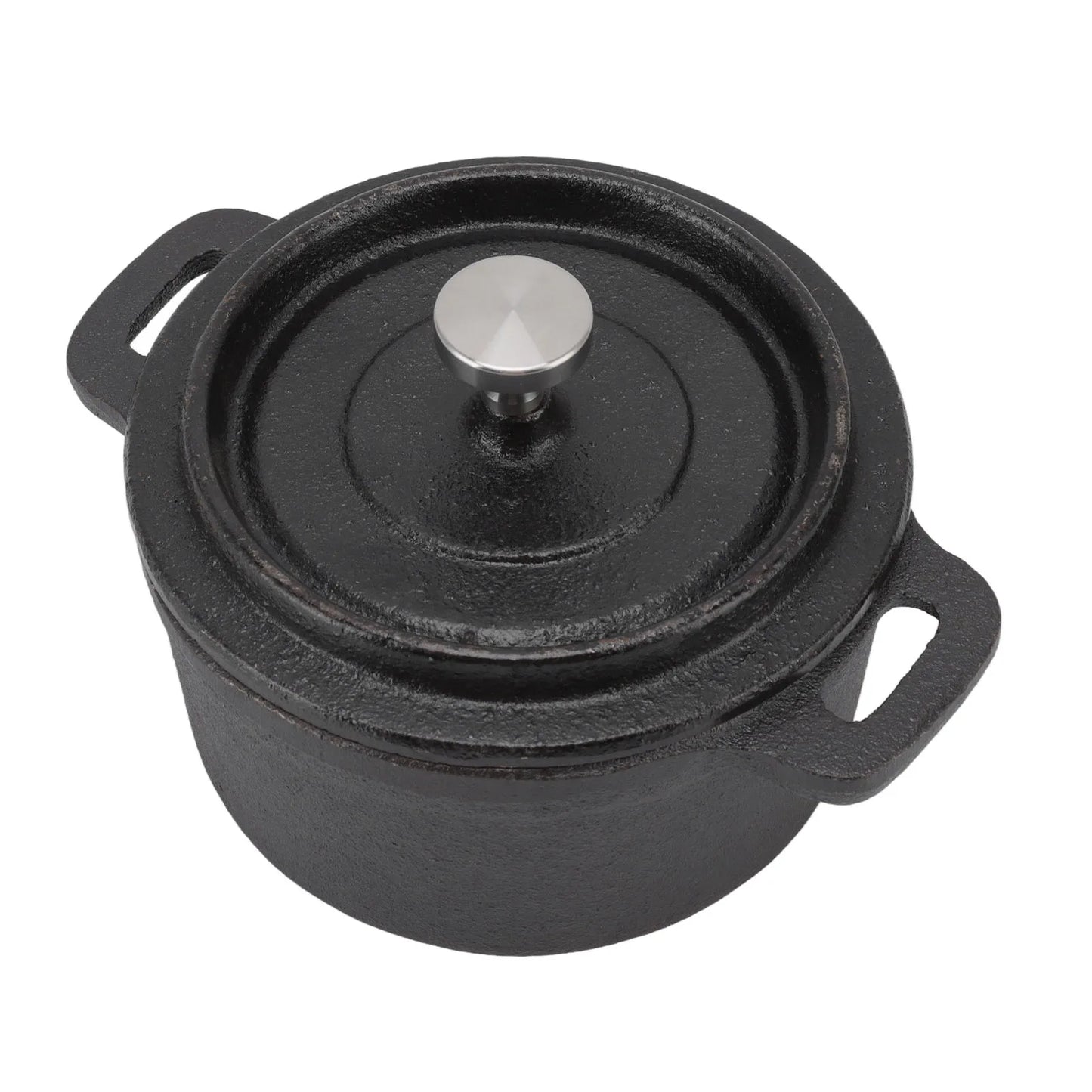 Cast Iron Pot Dutch Oven with Lid Double Traditional Thickened Cooker with Handle for Slow Cooking Barbecue Pasta Kitchen Tool