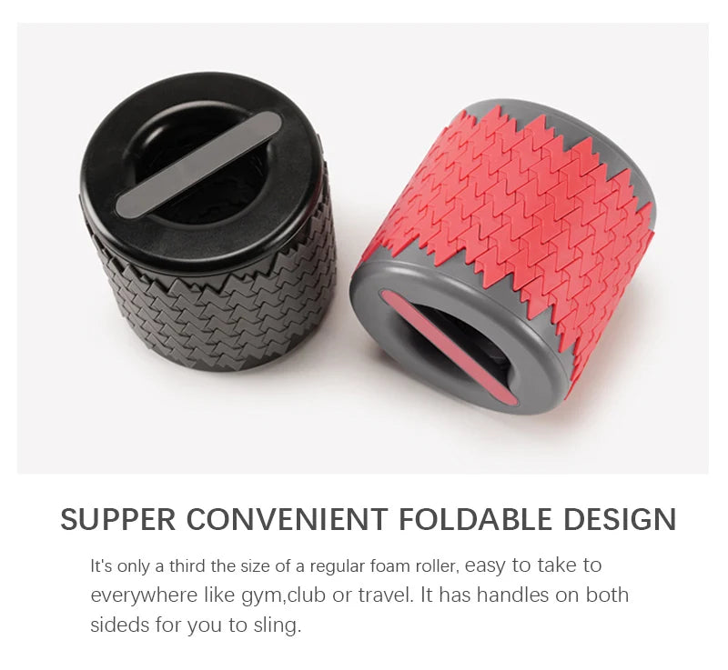 Folding Yoga Column Adjustable Pilates Foam Roller Portable Fitness Equipment Leg Back Muscle Massage and Relaxation