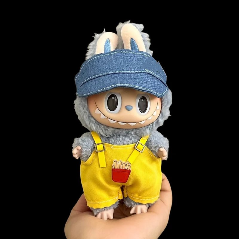 New style for Labubu 17cm doll clothes DIY accessories hat pants decoration set collection birthday gift cute children's toys