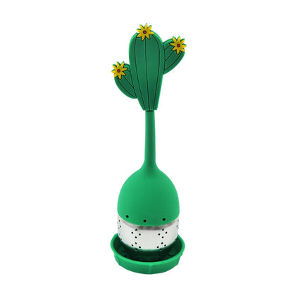 Silicone Handle Tea Infuser Stainless Steel Tea Ball Filter Teapot Cha Coffee Strainer Creative Lemon Orange Shape Spice Sieve