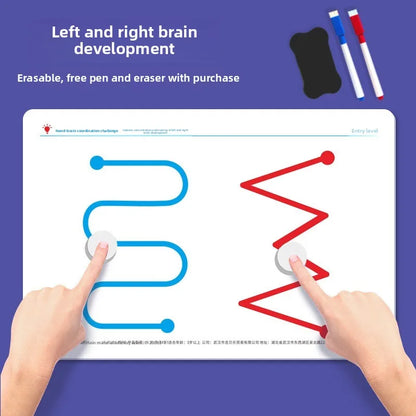 Hand-Brain Coordination Action Practice Development Set Used for Overall Brain Balance Attention Improvement Tool