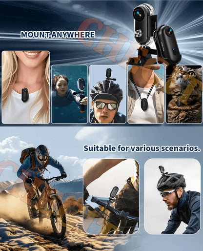 4K Motorcycle Mini Recorder Finger WIFI Action Camera Lightweight POV Motorcycle Road Sport Cam Bicycle Vlog Pet Body Camera