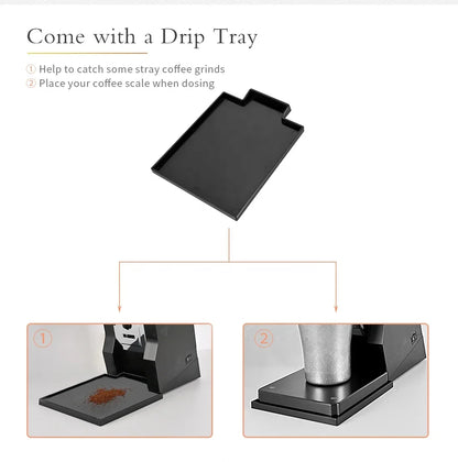Inclined Bracket with Tray Compatible Eureka Mignon Grinder Durable Tilt Angle Base and Drip Tray Espresso Grinder Accessories