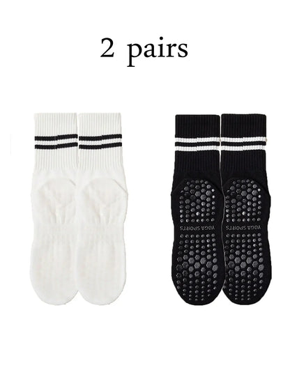 Pilates Socks with Grips for Women Yoga Socks Barre Socks Non Slip Socks of 1/2/3/6pairs