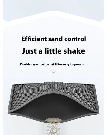 Large Cat Litter Mat Waterproof Double Layer Non Slip Litter Box Tray Pad Washable Durable Pet Toilet Training Mat