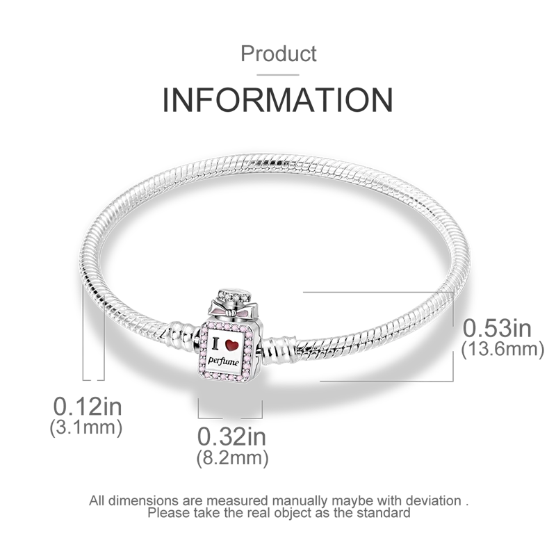 925 Sterling Silver Charm Bracelet - Leaf, Clover, Butterfly & Heart Design | 17-20cm Adjustable