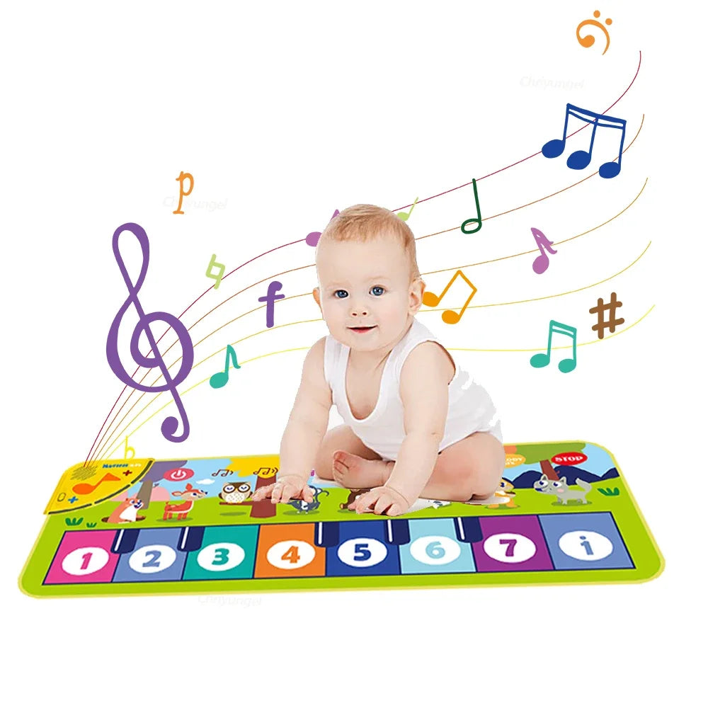 Piano Mat for Kids Kids Toddlers Floor Keyboard Dance Mat Baby Fitness Play Animal Music Blanket Instrument Toys Girl Boy Gift