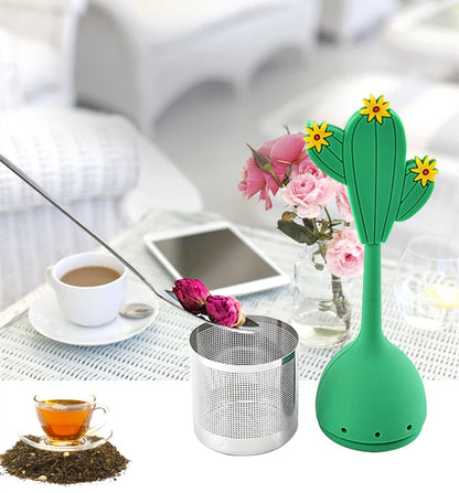 Silicone Handle Tea Infuser Stainless Steel Tea Ball Filter Teapot Cha Coffee Strainer Creative Lemon Orange Shape Spice Sieve