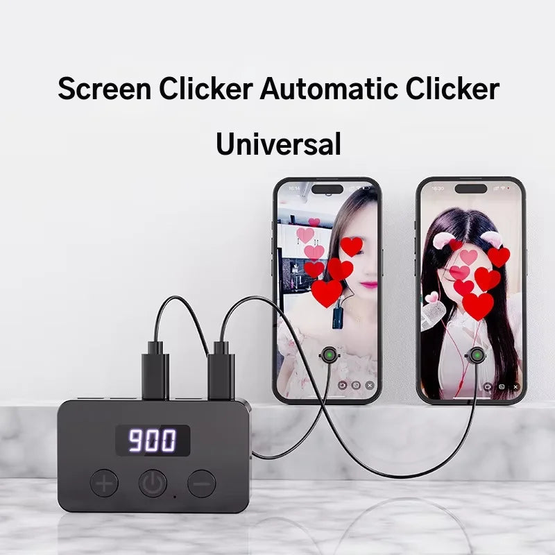 Phone Screen Auto Clicker Device Simulation Finger Click Continuous Auto Point Device for Games Live Broadcasts Likes Reward