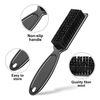 1Pc Barber Neck Duster Brush Sets Plastic Handle Hairdressing Soft Hair Cleaning Brush Heads Shaped Carving Cleaning Brush Black