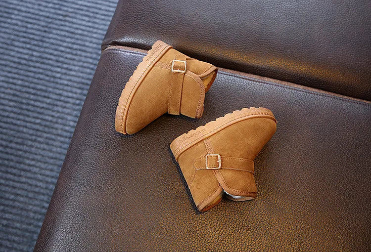 Kids Winter Slippers - Luxury Fur Lined Non-Slip Indoor Boots for Boys & Girls