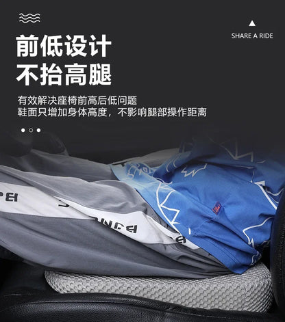 Car Seat Height Pad Thickened Memory Foam Car Seat Cushion for Sedentary Car Drivers Anti-Slip Beveled Design Leveling Pad