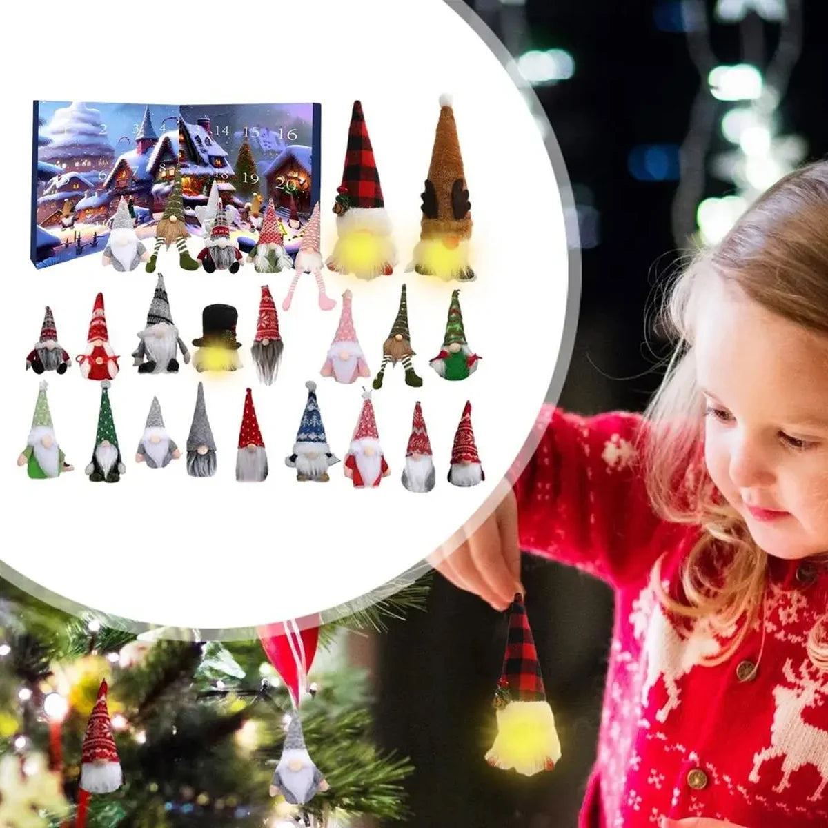 Christmas 2025 New Advent Calendar Cute Gnome 24 Days Countdown Calendar Children's Holidays Advent Calendars Christmas Supplies