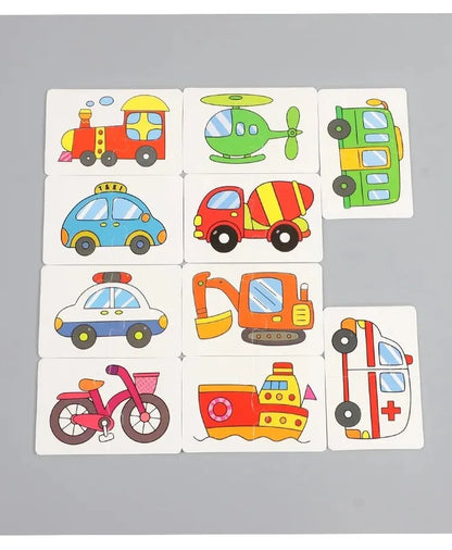 32 Piece Educational Matching Puzzle Cards - Early Learning Cognitive Development Toy for Kids Ages 3-6