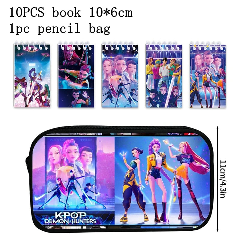 Kpop Demon Coil Notebook Anime Huntrix Book Notebook Decorative Party Gift for Guest Birthday Party Supplies Kpop Warrior