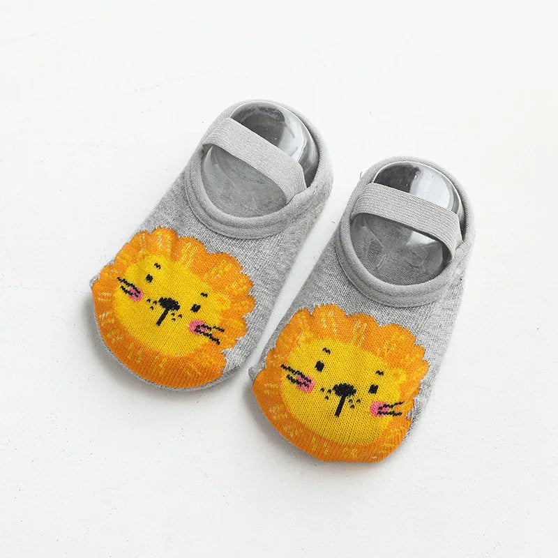 Spring Anti Slip Baby Socks Toddler Kids Floor Socks with Rubber Soles Autumn Newborn Baby Boy Girl Cartoon Cute Ball Warm Socks
