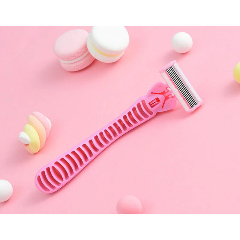 1Handle+18Blade Women's Manual Safety Razor 6Layer Stainless Steel Shaving/Hair Removal Blade Replaceable blade