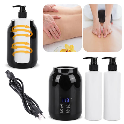 Massage Oil Warmer Digital Lotion Cream Heater LED Display Lotion Warmer Massage Oil Heater 2 Heat Modes Fast Heat Lotion Warmer