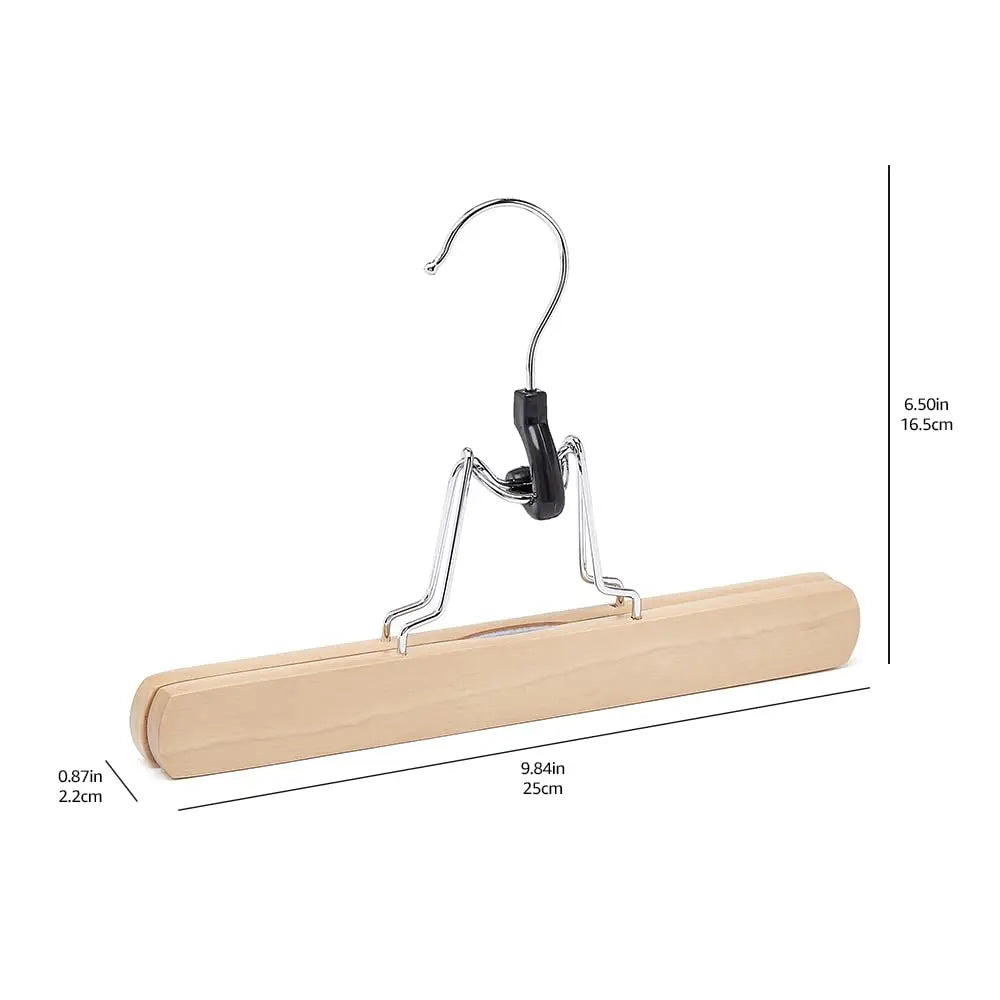 5pcs super strong clamping force solid wood pants rack pants and skirt clips non-slip traceless home storage