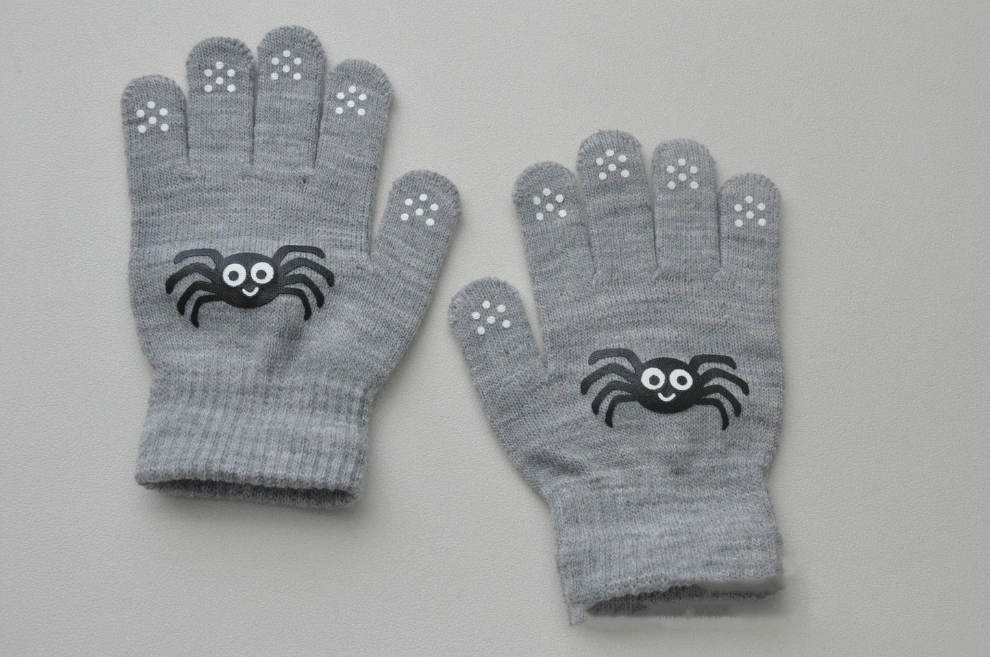 Children Knitted Warm Gloves For 5-12Y Baby Students Winter New Insect Full Finger Mittens Outdoor Cycling Skiing Gloves