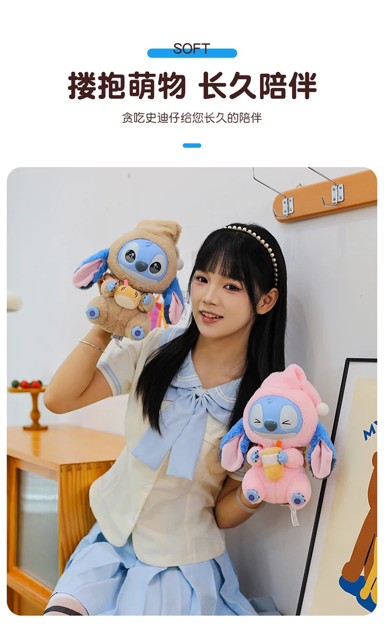 New Stitch Eat Some Thing Before Sleep Series Vinyl Blind Box Bag plush Pendant Cute Doll Mystery Box Toy Adult Birthday Gift