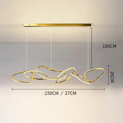 Modern Simplicity Circle LED Pendant Lights for Dining Living Home Decor Hanging Ring Chandelier Lamp Fixture