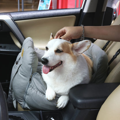Dog Car Seat with Safety Belt Pet Animal Booster Nest Cushion Washable Dogs Cats Sofa Bedding Travel Mattress