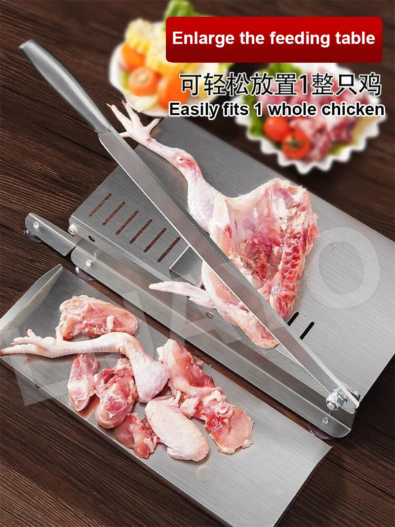 LIJAYO Commercial Manual Frozen Chicken Duck Fish Slicer Bone Cutting Tool Stainless Steel Minced Lamb Bone Meat Cutter