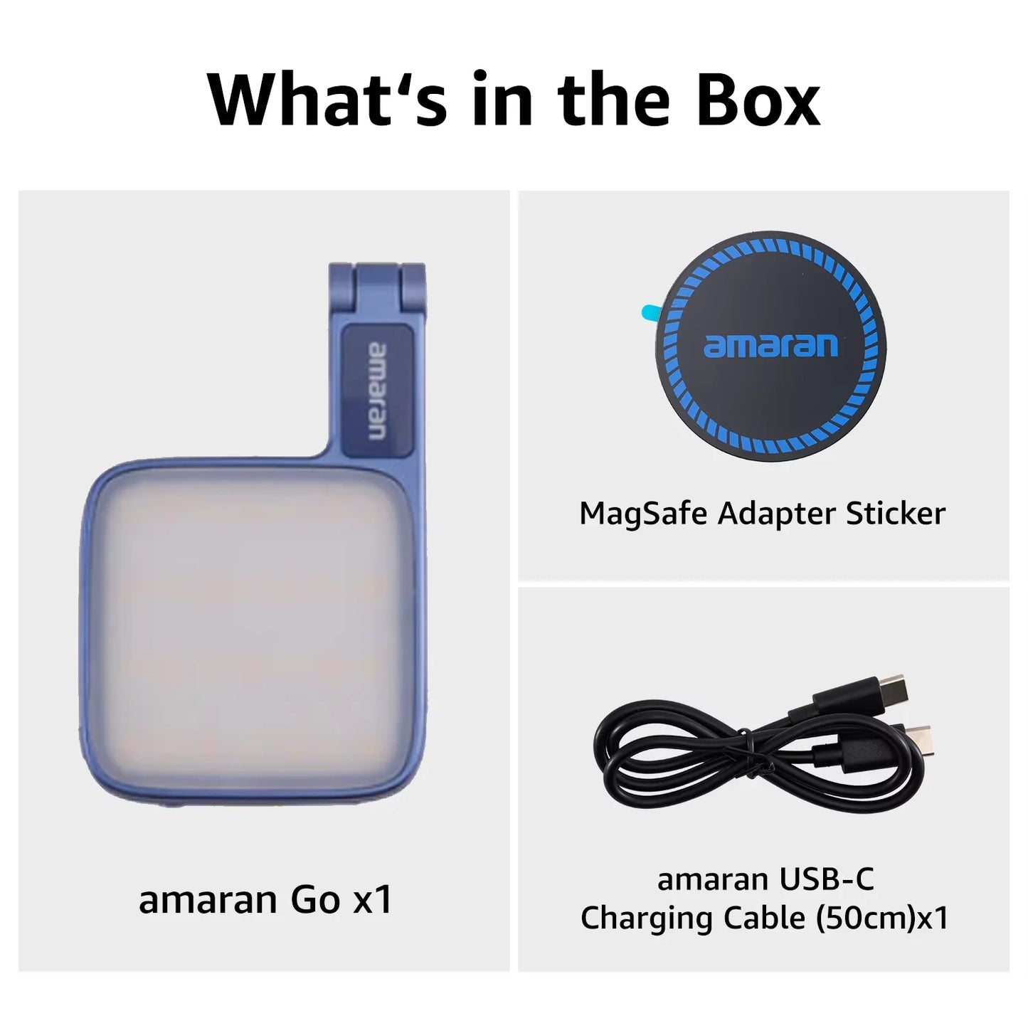 amaran Go Magnetic Phone Selfie Light Rechargeable Portable Light with Mirror for Selfie Makeup Video Conference TikTok Youtube