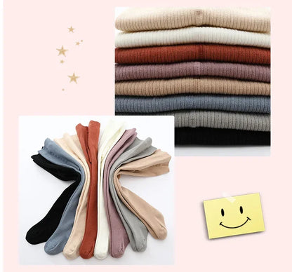 Girls Winter Tights - Thick Warm Cotton Pantyhose for Toddlers & Kids 0-6 Years