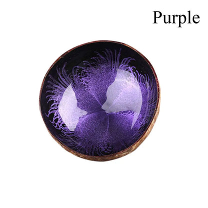 Natural Coconut Shell Bowl Dishes Handmade Kitchen Key Candy Nut Storage Bowl Paint Mosaic Craft Home Decor